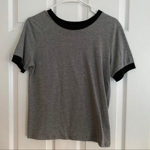 Gray short sleeve top